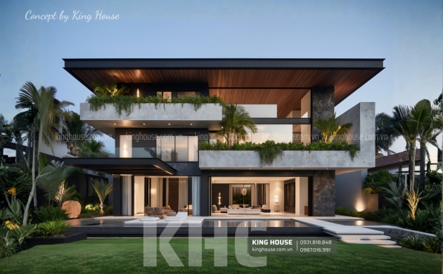 Mẫu Biệt Thự Đương Đại 2 Tầng Đẹp Tại Bình Dương