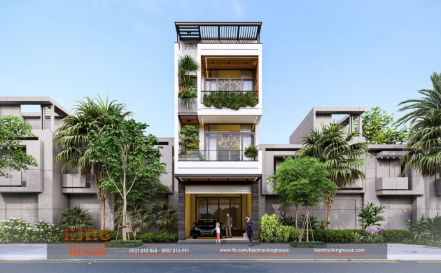 Trang’s House – Mẫu Nhà Phố Hiện Đại 1 Trệt 2 Lầu 1 Tum 5×20m