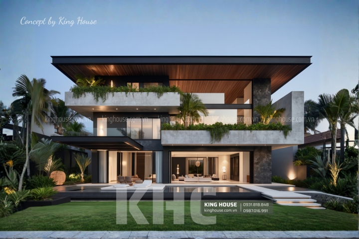 Mẫu Biệt Thự Đương Đại 2 Tầng Đẹp Tại Bình Dương