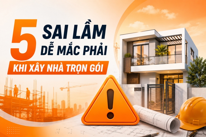 5 sai lầm dễ mắc phải khi xây nhà trọn gói