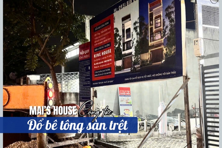 Đổ Bê Tông Sàn Trệt Mai’s House Tại Phú Mỹ, BRVT (TP.HCM)