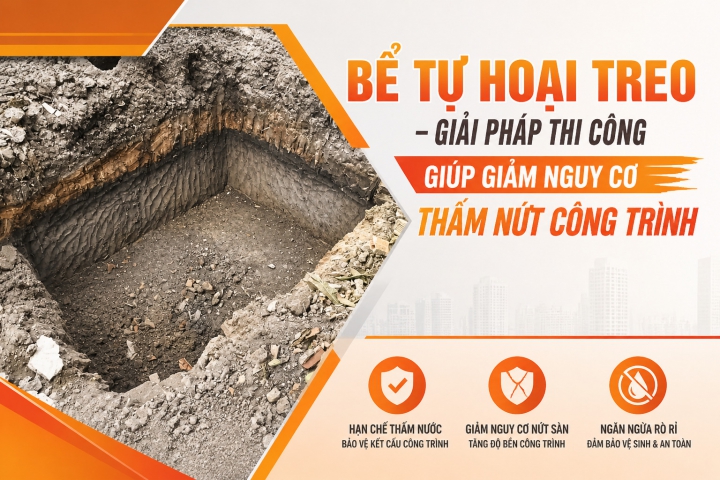 Bể Tự Hoại Treo – Giải Pháp Thi Công Giúp Giảm Nguy Cơ Thấm Nứt Công Trình