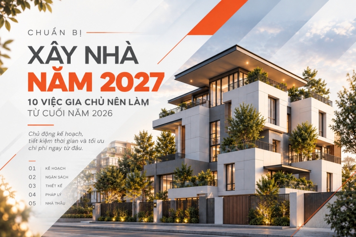 Chuẩn Bị Xây Nhà Năm 2027 – 10 Việc Gia Chủ Nên Làm Từ Cuối Năm 2026