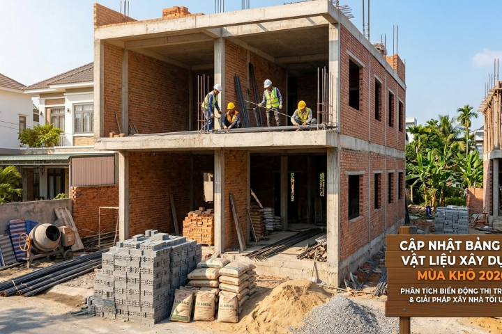 Tham khảo bảng giá vật liệu xây dựng 2026 trước khi xây nhà