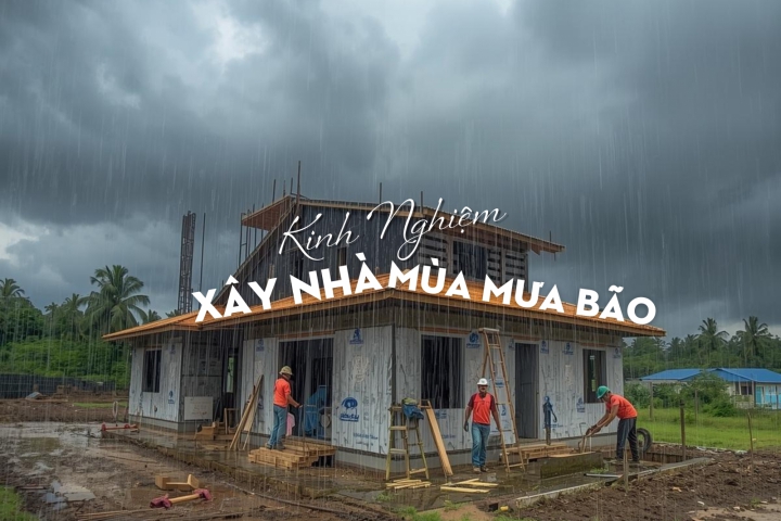 Bỏ Túi 5+ Kinh Nghiệm Quan Trọng Khi Cần Xây Nhà Gặp Mưa Kéo Dài