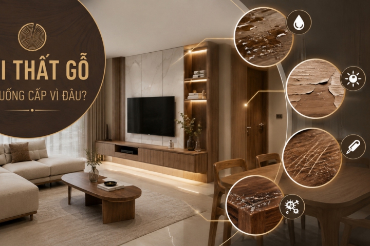 Nội thất gỗ dễ xuống cấp vì đâu? Giải mã 10 “thủ phạm” âm thầm bào mòn tuổi thọ đồ gỗ trong nhà bạn
