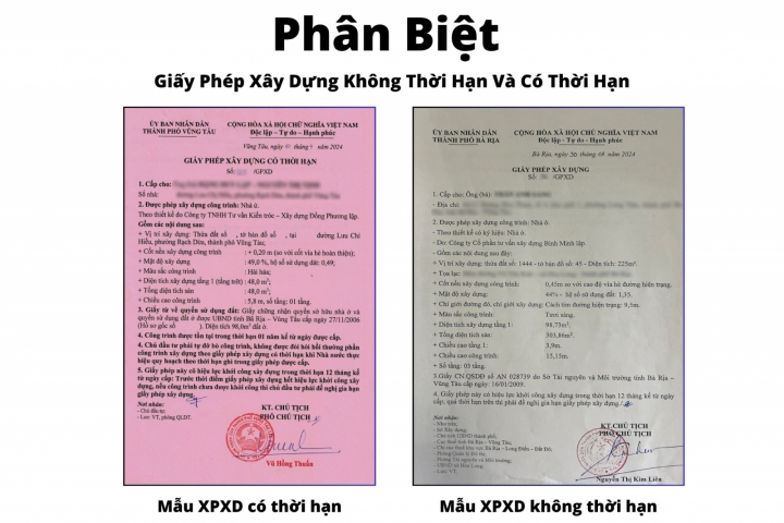 Phân Biệt Giấy Phép Xây Dựng Không Thời Hạn Và Có Thời Hạn