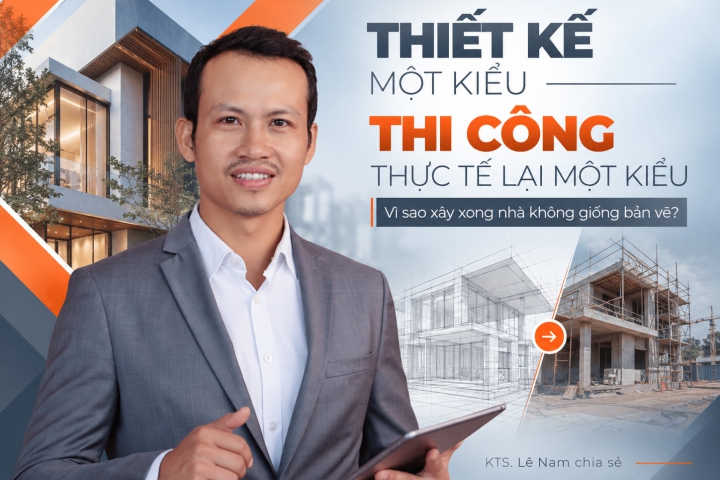 Thiết Kế Một Kiểu, Thi Công Thực Tế Lại Một Kiểu – Vì Sao Xây Xong Nhà Không Giống Bản Vẽ?