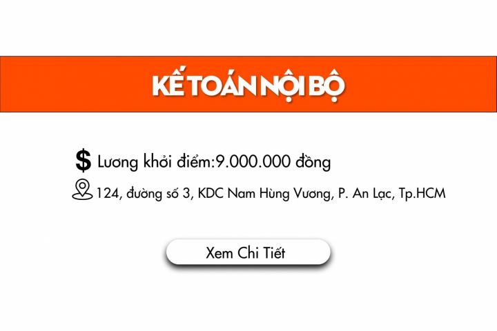 TUYỂN KẾ TOÁN NỘI BỘ 