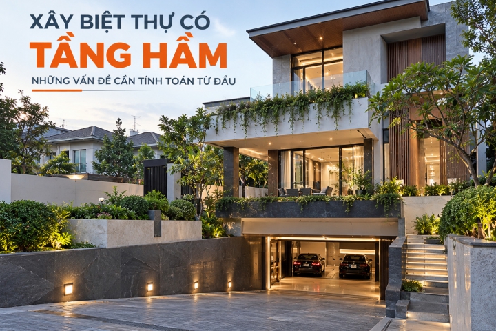 Xây Biệt Thự Có Tầng Hầm Cần Lưu Ý Gì? Từ Khảo Sát Địa Chất Đến Chống Thấm