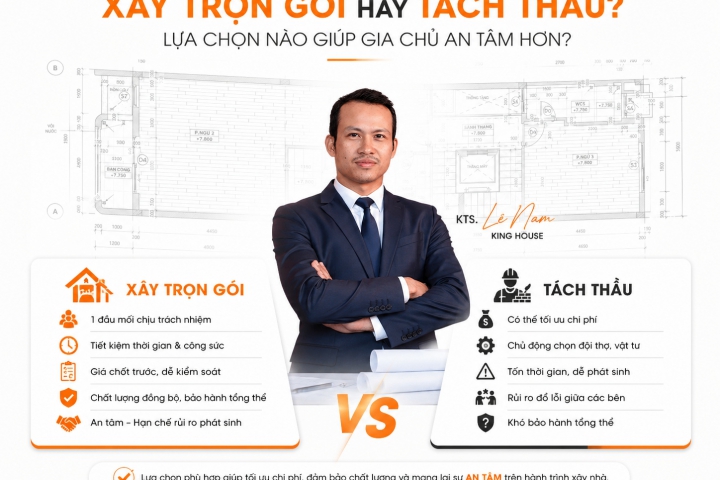 Xây Trọn Gói Hay Tách Thầu? Lựa Chọn Nào Giúp Gia Chủ An Tâm Hơn?