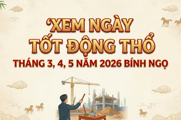 Ngày Tốt Động Thổ Tháng 3, 4, 5 Năm 2026 Bính Ngọ Chi Tiết